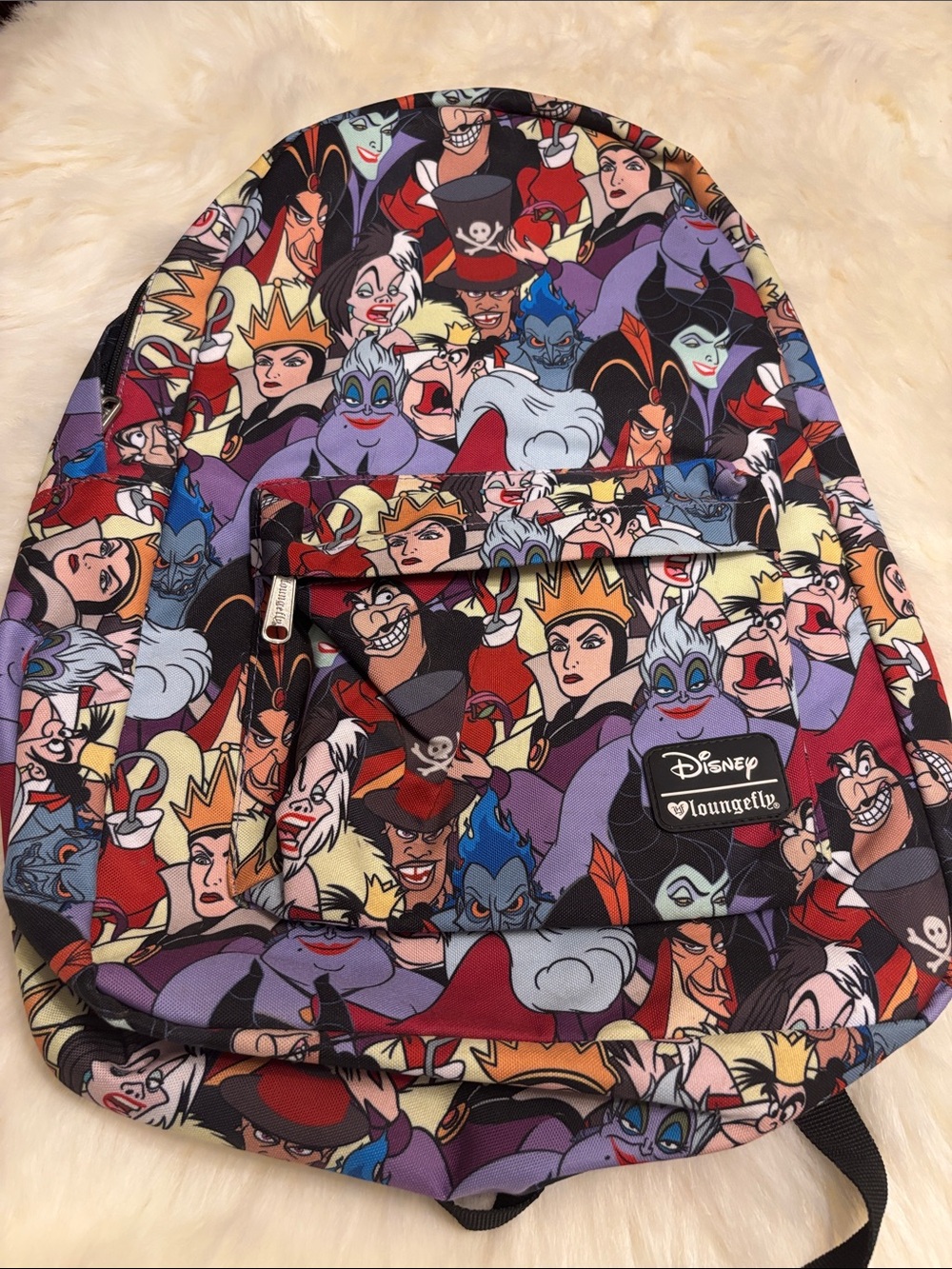 Loungefly Disney Villains Collage Backpack - Black, Purple, Red